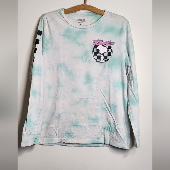 Snoopy Japanese Tie Dye Long Sleeve Shirt - Picture 1 of 8